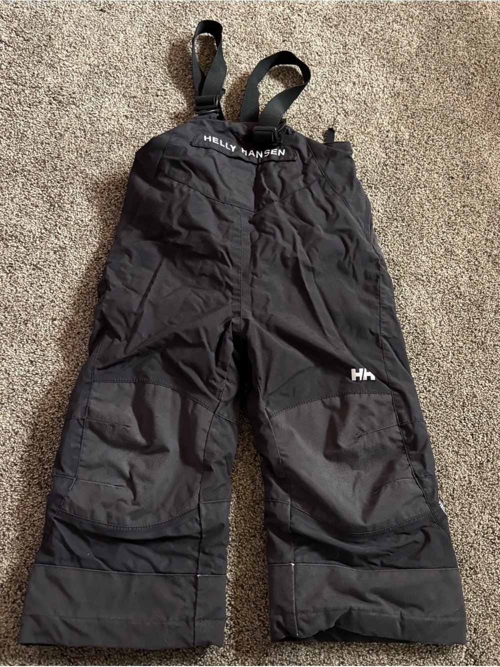 Helly Hansen Black Kids Waterproof Insulated Snow Overalls